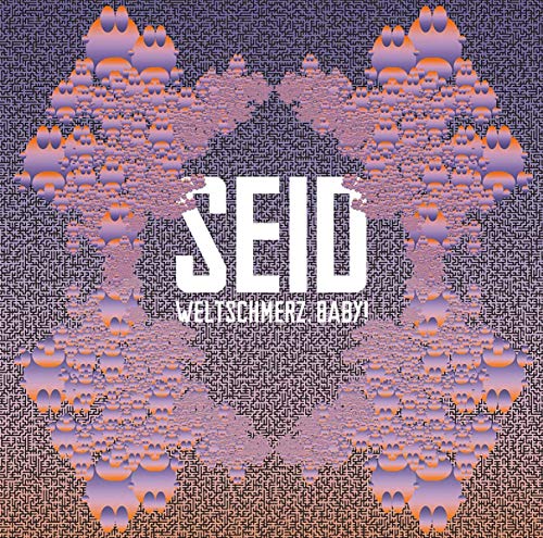 CD cover with abstract purple and orange repeating face pattern, text “SEID”.