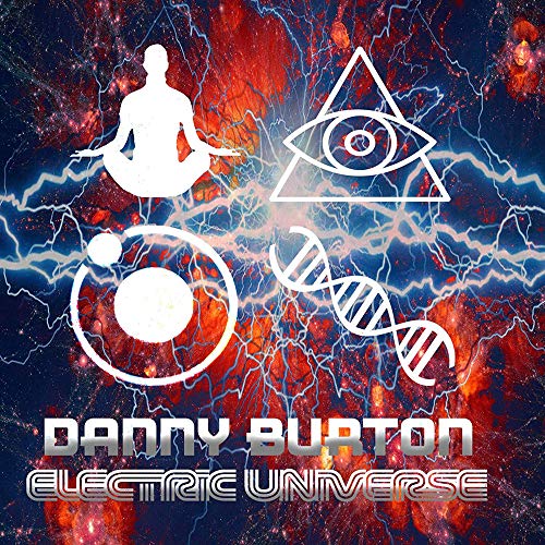 CD cover: cosmic imagery with white silhouettes and text “Danny Burton”.