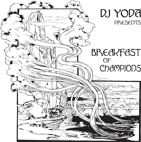 Black and white CD cover for DJ Yoda's "Breakfast Of Champions".