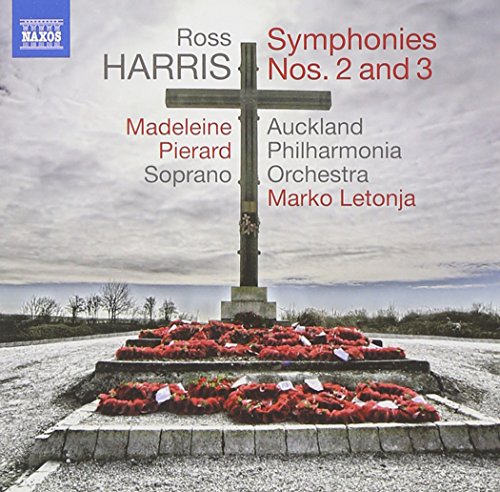 CD cover featuring a war memorial with wreaths, text naming Ross Harris.