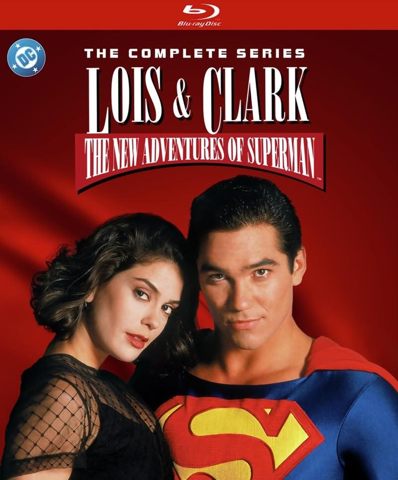 “Lois & Clark” Blu-ray cover featuring Dean Cain as Superman and Teri Hatcher.