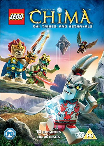 Lego Chima DVD cover featuring animal-hybrid characters and a fantasy landscape.