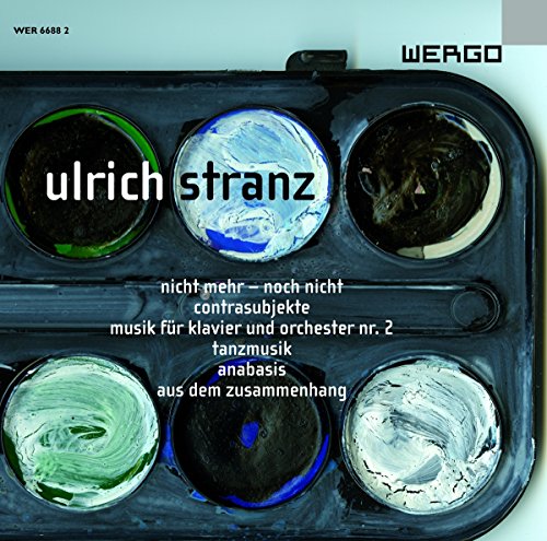 CD cover for Ulrich Stranz’s “Nicht Mehr – Noch Nicht” with paint palette imagery.