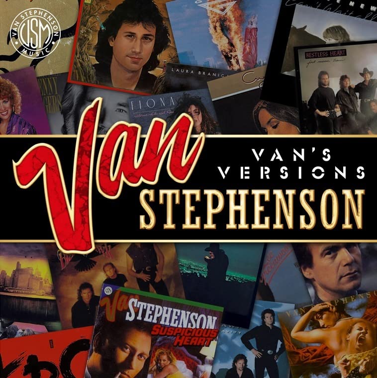 CD cover for Van Stephenson’s “Van’s Versions” featuring album art collage.