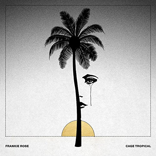 Album art featuring a palm tree silhouette splitting a crying face over a sun.