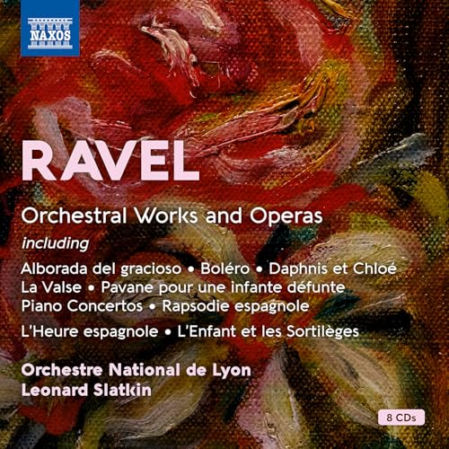 CD cover for Ravel orchestral works and operas by Orchestre National de Lyon.