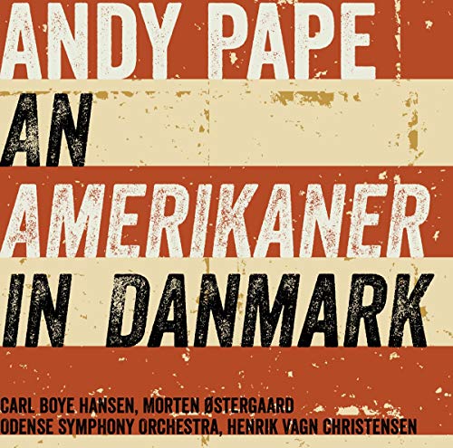 CD cover for "Amerikaner In Danmark" by Andy Pape, featuring bold text.