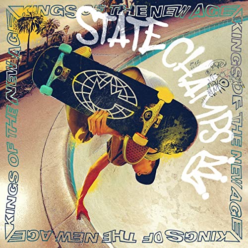 CD cover for State Champs’ “Kings of the New Age” featuring a skateboarder.