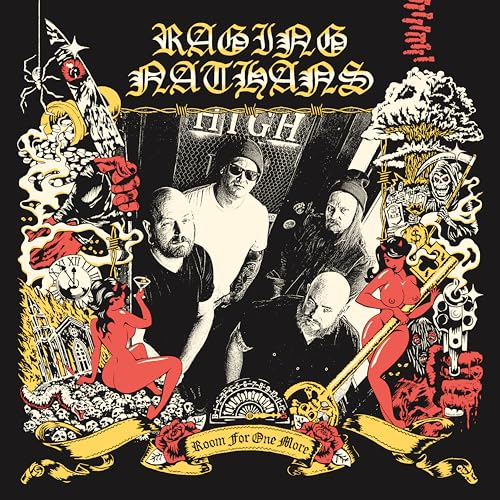 CD cover for Raging Nathans’ “Room For One More” with band and gothic art.