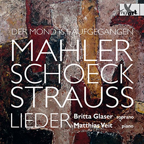 CD cover with abstract red and black art, composers’ names, and performers.