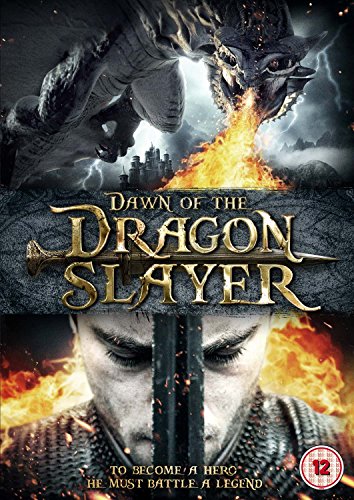DVD cover for "Dawn of the Dragon Slayer" featuring a dragon and warrior.