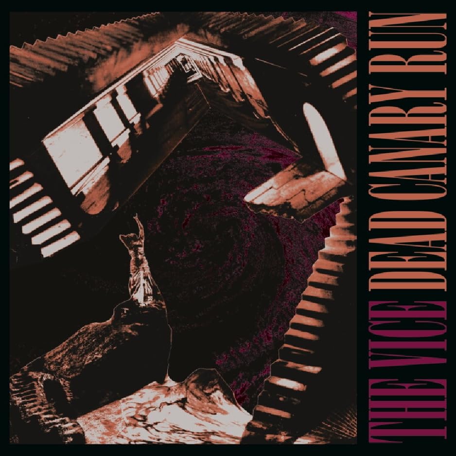 CD cover: dark, abstract image of a staircase and a cat silhouette.