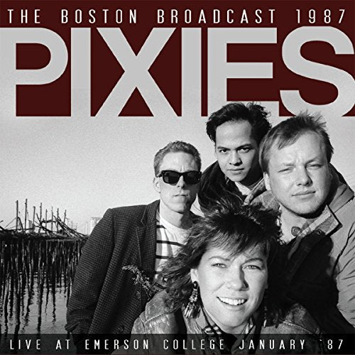 Black and white photo of the band Pixies, album cover art.