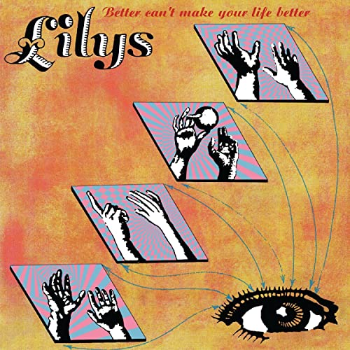 Vinyl album cover with hands reaching and a large eye illustration.