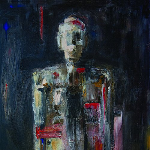 Abstract oil painting of a fragmented, ghostly figure in dark tones.