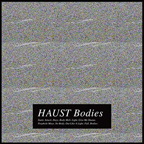 CD cover for Haust’s “Bodies” with grainy, distorted static texture.
