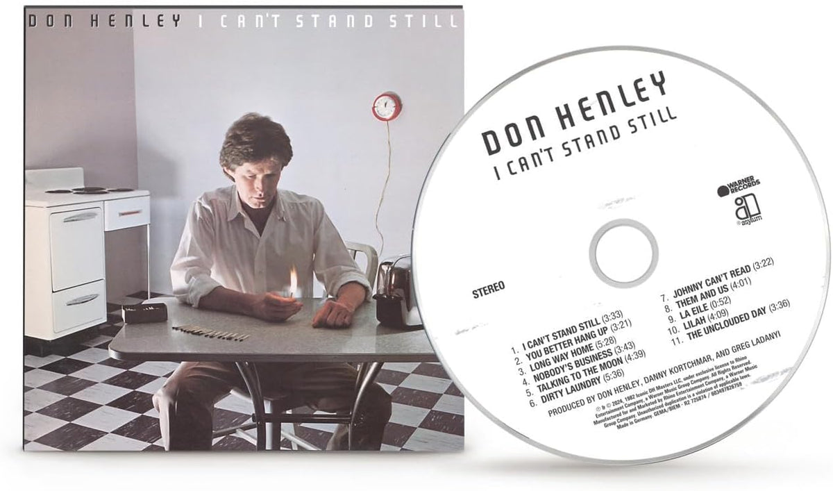 Don Henley "I Can't Stand Still" CD cover with portrait and tracklist.