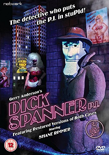 DVD cover for "Dick Spanner P.I." featuring a puppet detective and woman.