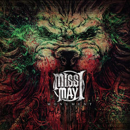 Album cover for Miss May I’s “Monument” featuring a snarling gorilla.