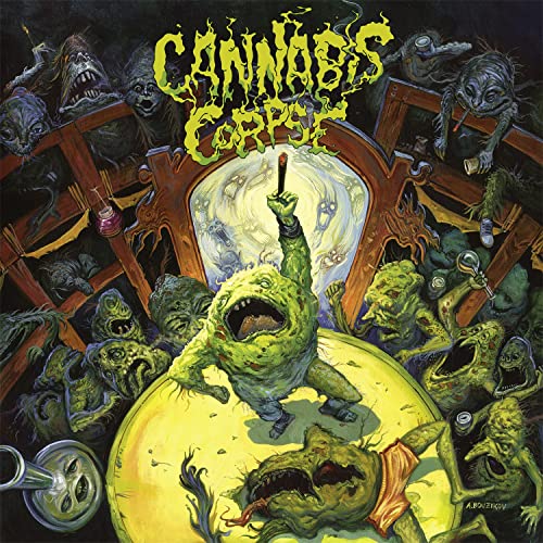 CD cover for Cannabis Corpse - The Weeding, featuring zombie-like figures.