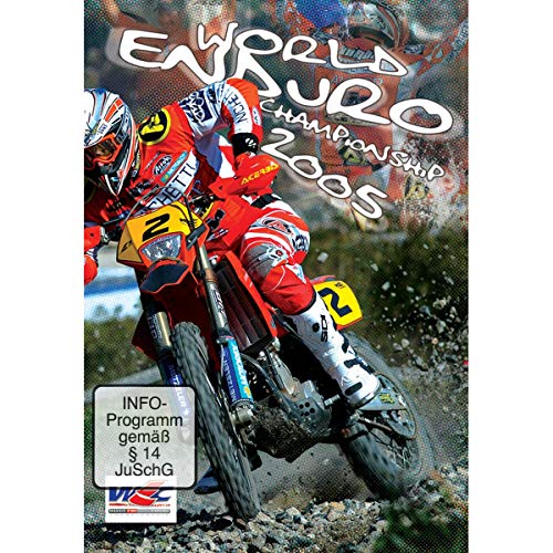 DVD cover for "World Enduro Championship 2005" featuring a motocross racer.