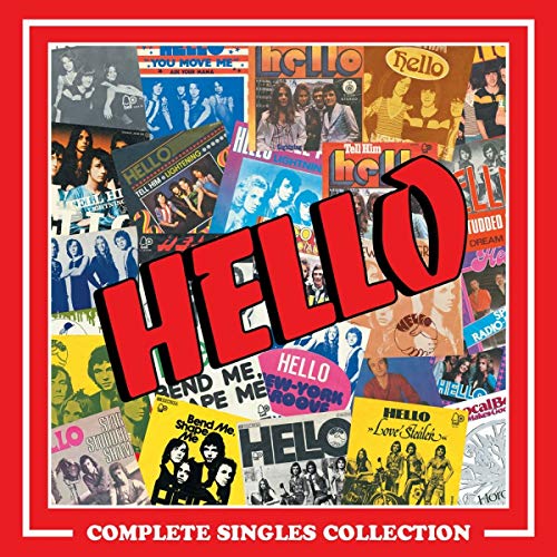 CD cover for “Hello - Complete Singles Collection” featuring many single covers.