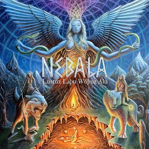 CD cover: winged figure with snakes, fire, and animal companions.