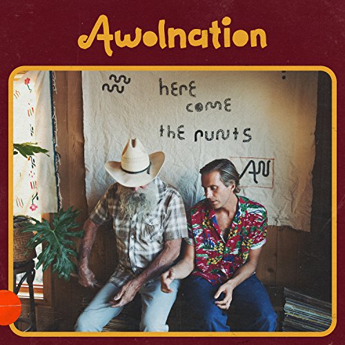 Awolnation album cover: two men sit before a painted backdrop.