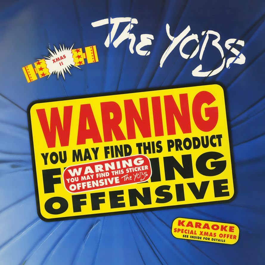 Vinyl record cover with warning sign and band name "The Yobs".