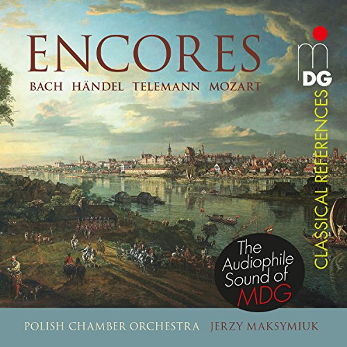 CD cover: "Encores" by Polish Chamber Orchestra, with a landscape painting.