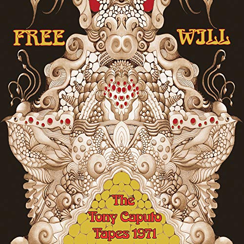 Intricate, ornate album cover for "Free Will - Tony Caputo Tapes 1971" vinyl.