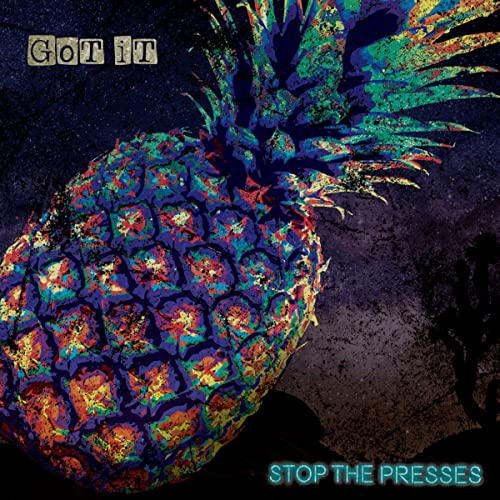 Colorful, textured pineapple image with album title “Stop The Presses - Got It.”