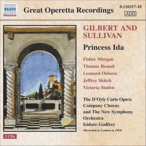 CD cover for Gilbert and Sullivan’s “Princess Ida” with arched doorway image.