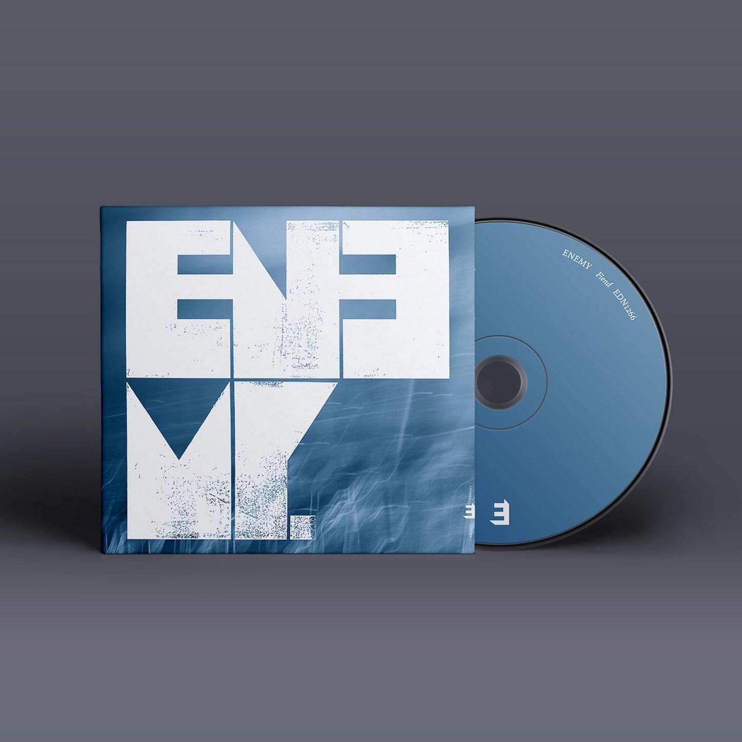 CD case for "Enemy - Fiend" with white text on a blue background.
