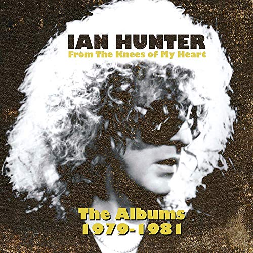 Ian Hunter album cover featuring a black and white portrait with textured hair.