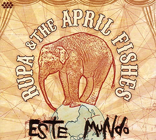 CD cover: elephant illustration on a map background, text "Rupa & the April Fishes".