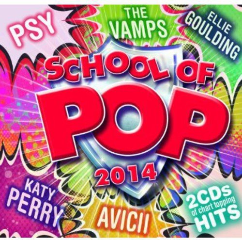 Colorful "School of Pop 2014" CD cover featuring artist names and vibrant graphics.