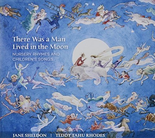 CD cover with illustrated figures climbing towards a crescent moon.