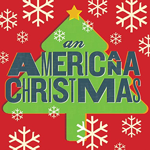 Album cover for “An Americana Christmas” with a green tree and snowflakes.
