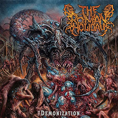 CD cover art depicting a grotesque, monstrous creature amidst carnage.