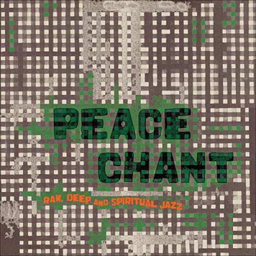 Album cover for “Peace Chant Vol. 3” with green and brown geometric design.