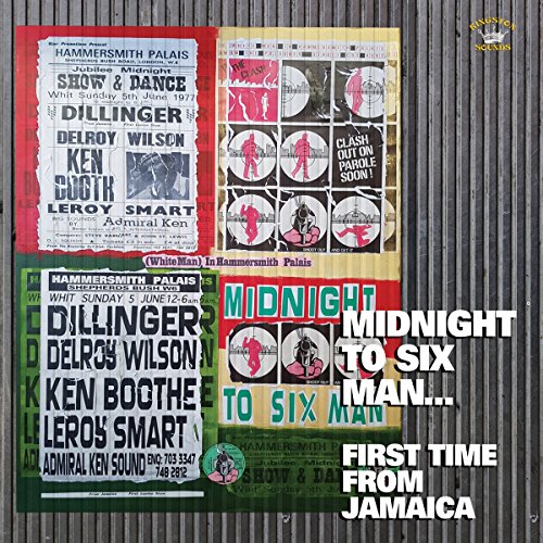 CD cover featuring vintage Jamaican dance posters and text “Midnight To Six”.