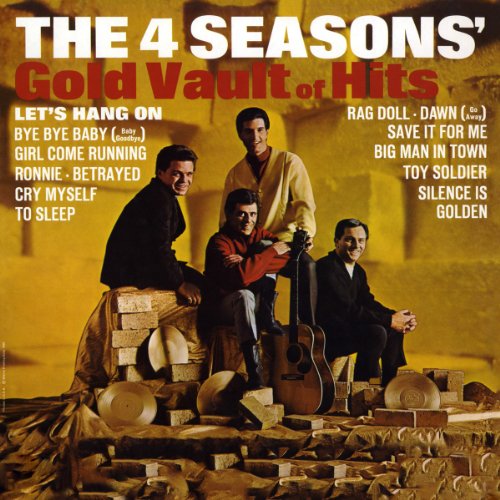 CD cover for "The 4 Seasons' Gold Vault of Hits" featuring the band.
