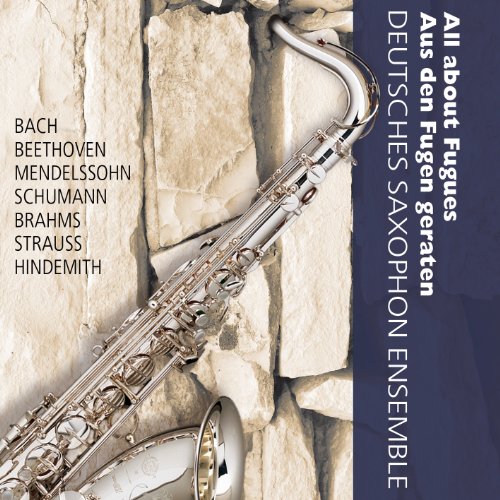 CD cover featuring a silver saxophone against a stone wall background.