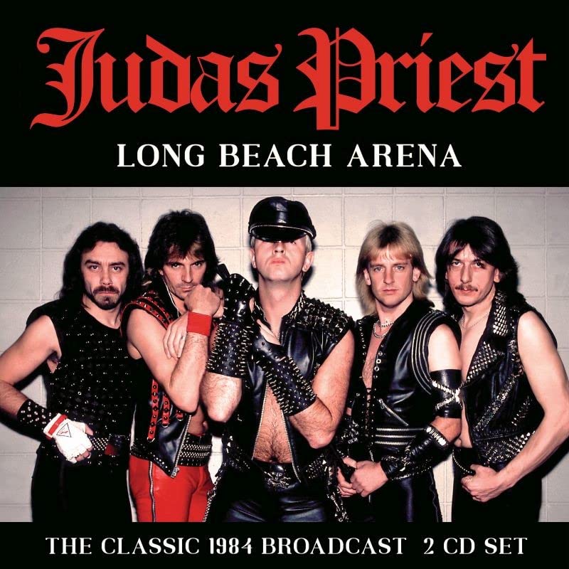 Judas Priest album cover featuring the band in leather attire.