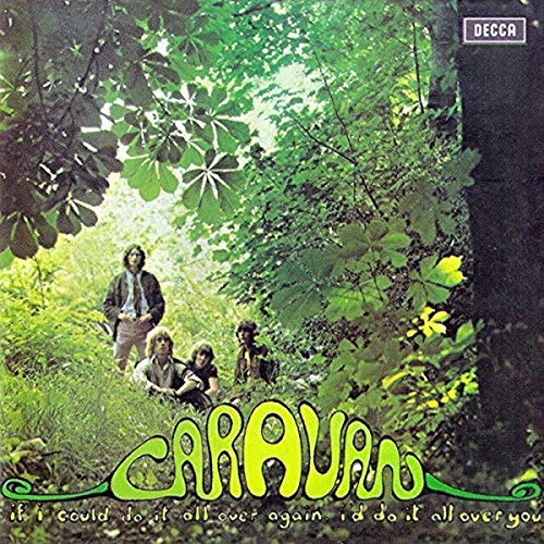 CD cover: Caravan band in lush green foliage, album title visible.