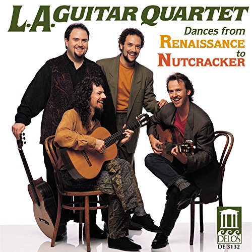 CD cover featuring four guitarists, titled “Los Angeles Guitar Quartet.”