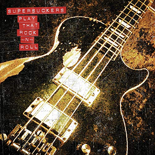 Supersuckers album cover featuring a gold electric guitar on a dark background.