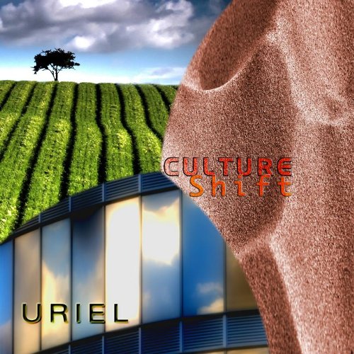 CD cover for Uriel’s “Culture Shift” featuring a landscape and textured face.