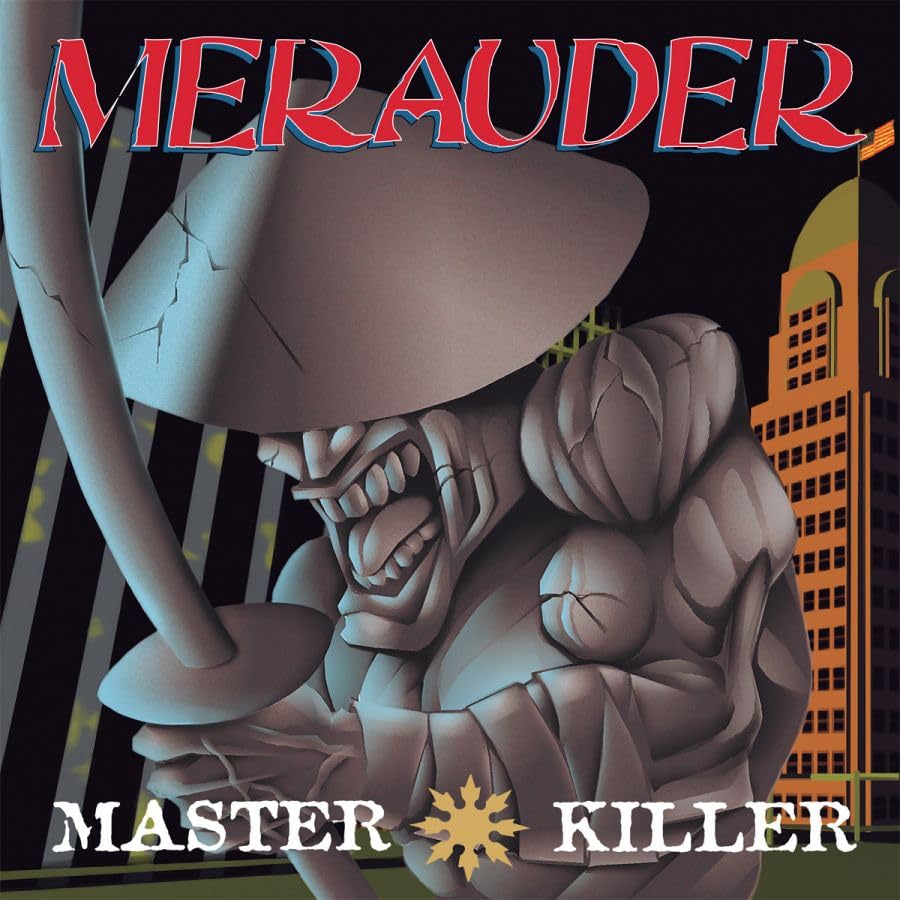 Album cover for Merauder’s “Master Killer” featuring a robotic claw.
